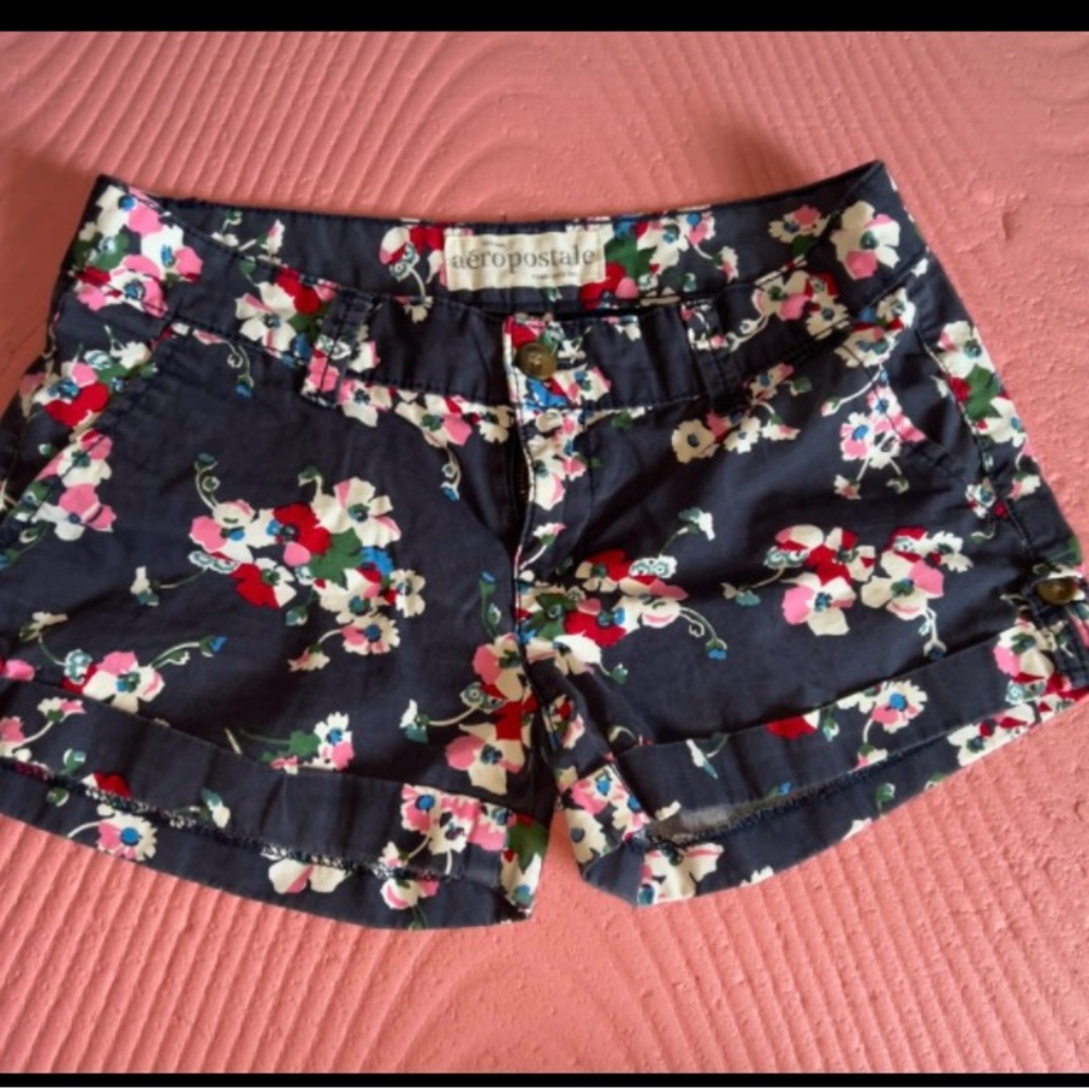Aeropostale Blue Bermuda Shorts with Elastic Waistband